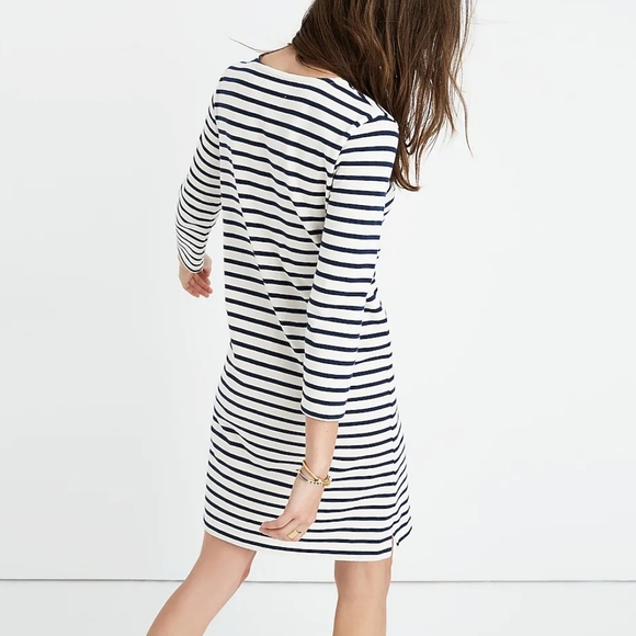 Madewell Striped Knit 3/4 Sleeve Dress Size S - Picture 2 of 11